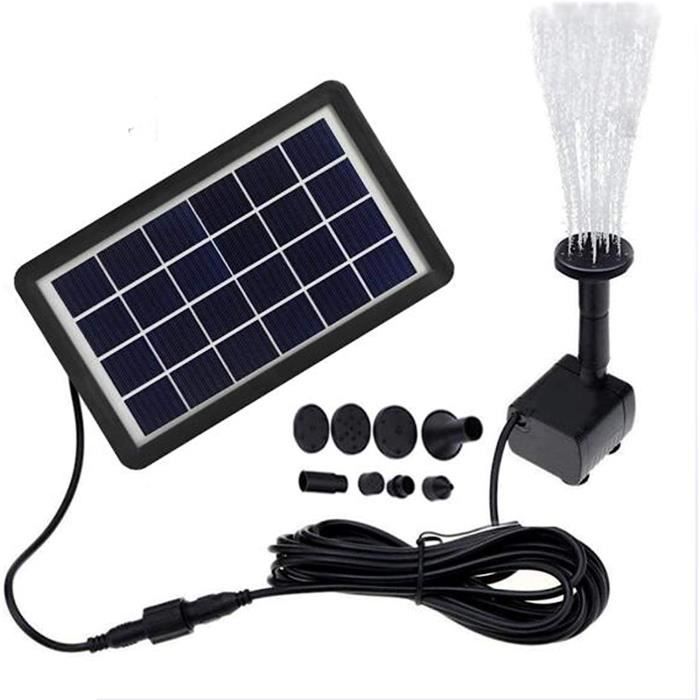 Pompe De Bassin Solaire 10V/2W 220L/H - Fontaine Écologique Pour Jardin, Étang Et Bassin Avec Panneau Solaire