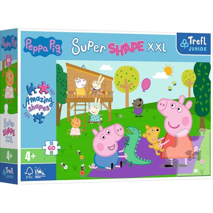 Puzzle 60 pièces Super Shape XXL Peppa Pig - TREFL - Dessins animés et ...