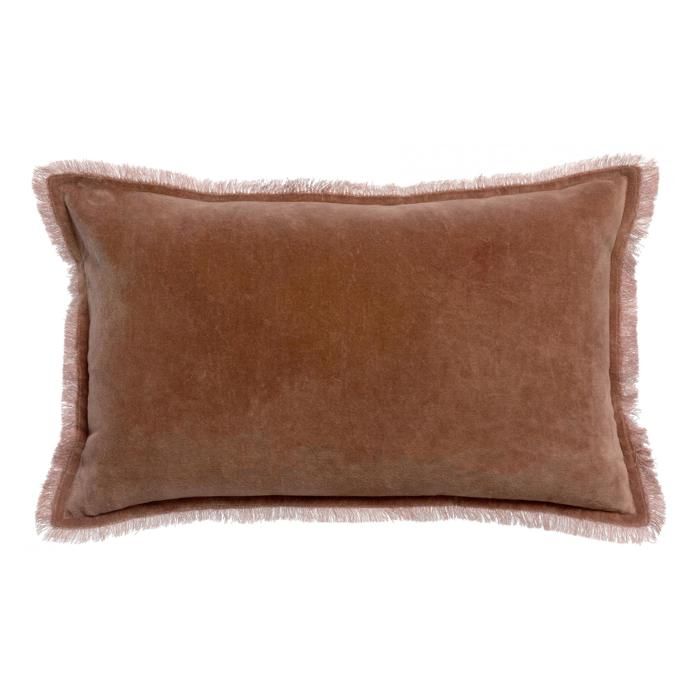 Coussin uni Fara bois de rose 30 x 50 cm Vivaraise. Coussin uni Fara bois de rose 30 x 50 cm Vivaraise.