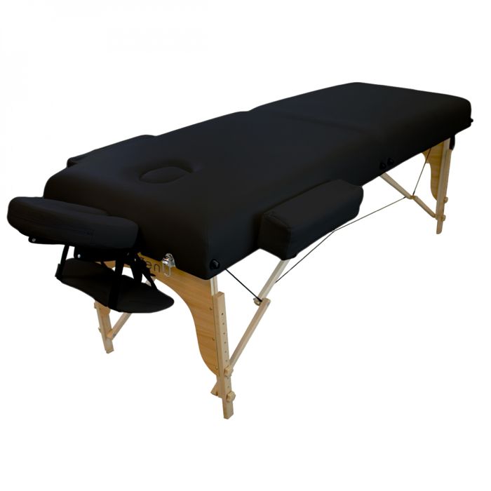 Table de massage pliante 3 zones en bois avec panneau reiki +