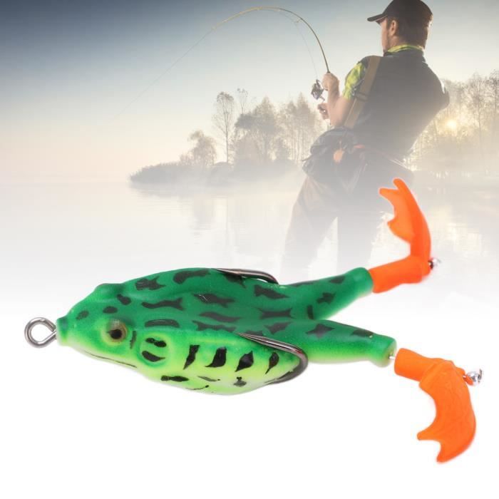 Leurre Grenouille Bite 'EM Solar Lures – Topwater Noir – Hameçon 3/0 – Neuf (USA)