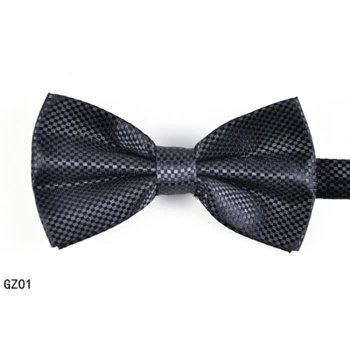 HF02293-Noeud Papillon Noeud Papillon à Grille Foncée Noeud Papillon à Carreaux Noeud Papillon