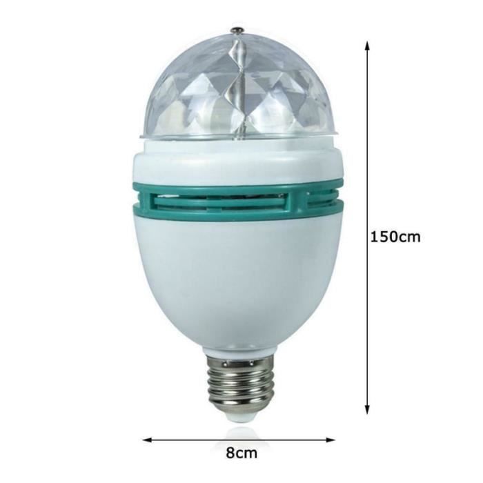 AMPOULE ECLAIRAGE DE SCENE,E27 3WBoule de lumière rotative en cristal