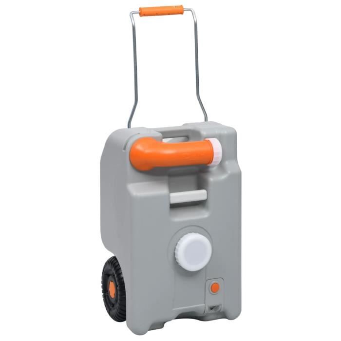 Réservoir D'eau Portable 75L Avec Roues - Indicateur De Niveau - Idéal Camping Et Caravane