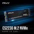 PNY CS2230 500GB SSD Interne M.2 NVMe Gen3, jusqu'à 3300MB/s - M280CS2230-500-RB-1