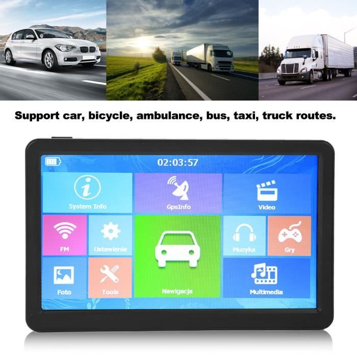 Akozon Navigation 8G Machine de navigation GPS universelle 9 pouces 256 ...