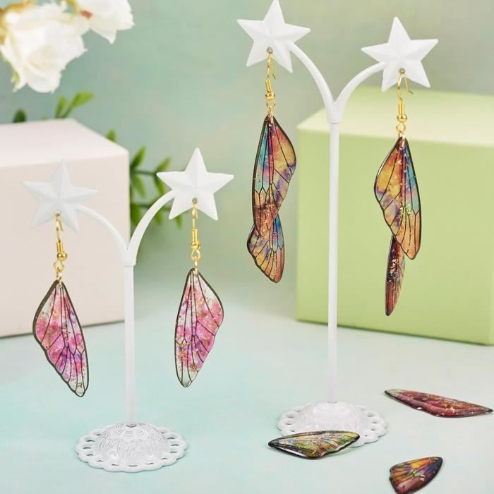 Lot De 40 Kits De Bricolage En Bois – Papillons Et Fleurs à Peindre – Avec Pinceaux Et Autocollants – Cadeau Anniversaire
