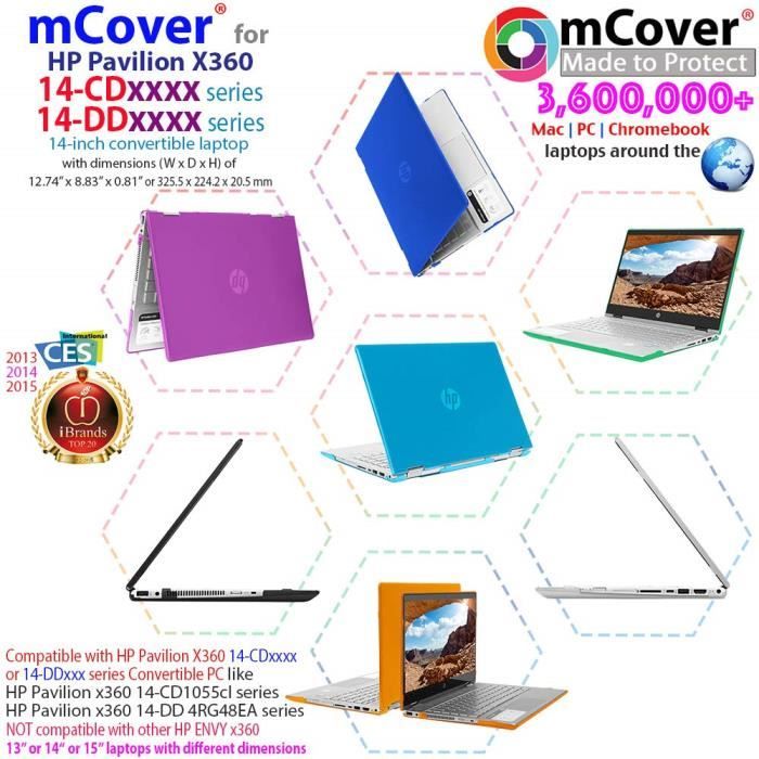 MCover coque pour ordinateurs portables 13,3 HP Pavilion 13-Sxxx série  (13-S120nr / 13-S128nr, etc) X360 convertibles 2-en-1 (rose) - Cdiscount  Informatique