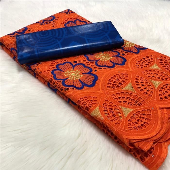 Africain guinee Bazin brocart damasse tissu pour Femme Robe nouveau Bazin Riche Brode avec dentelle de coton Type 2.5yards bazin C Cdiscount Beaux Arts et Loisirs creatifs
