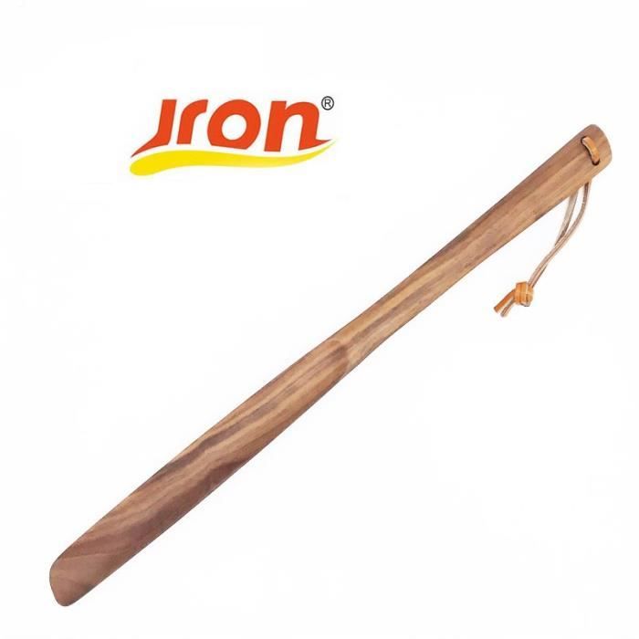 Chausse-pied Long En Bois Massif – 27,5 Pouces – Pour Seniors, Femmes Enceintes, Voyage – Lanière Cuir
