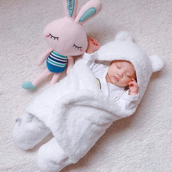 Combinaison Bébé Hiver Ours Polaire - Grenouillère Chaude à Capuche Pour Nouveau-né - Taille 0-24 Mois - Idéal Pour Sorties Hiver