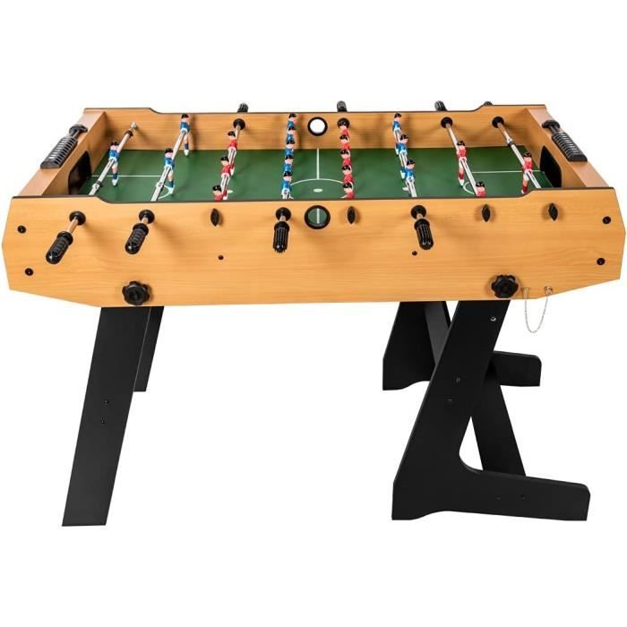 Jeu D'intérieur Familial Baby-foot Pliable 4 Pieds - Table De Football Pour Enfants Et Adultes
