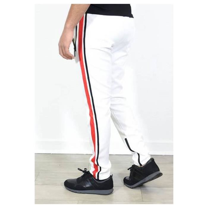 Jogging Running ADIDAS Blanc Homme Poches Cordon de serrage Polyester Blanc Cdiscount Pret a Porter