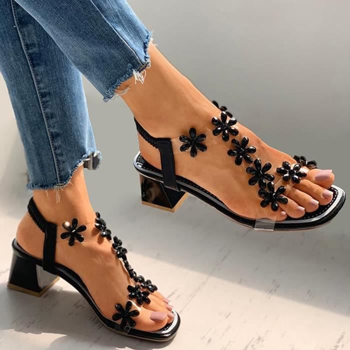 Sandales a talons carré outlet