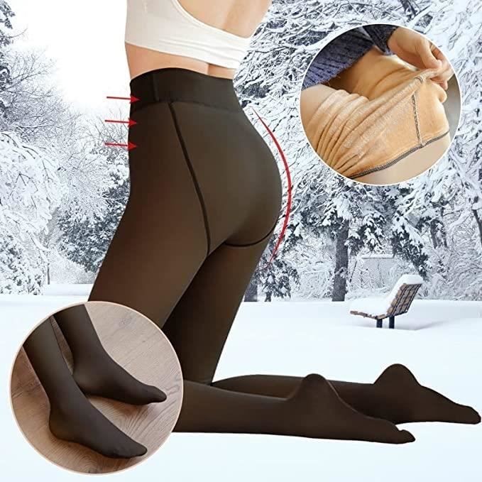 Collant femme hiver,Legging collant polaire femme grande taille,Collants en  Microfibre Opaques pour Les Femmes d'hiver en Plein Air