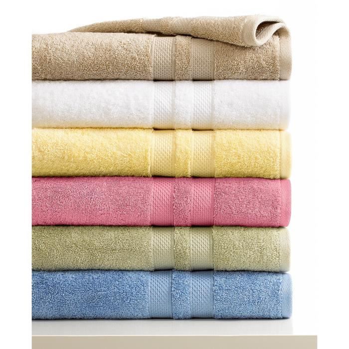 Lot De 3 Serviettes Invités Hôtel 50x100 Cm – 100% Coton Blanc – Qualité 5 Étoiles 570 G/m²