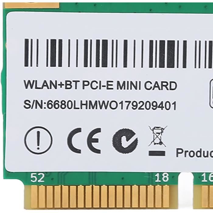 Carte Réseau Sans Fil Mini Pcie, Carte Wifi 6E 5G Triple Bande Gigabit 6 Ghz Bande Pcb Pour