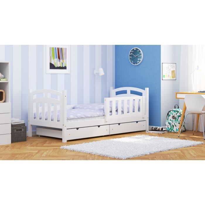 Habitium : Barrière de sécurité pour lit d'enfant en tissu et métal bleu  Vie XL {PRODUCT_REFERENCE