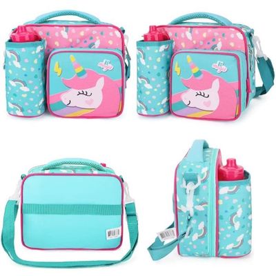 Mnsruu Grand Sac à Déjeuner Isotherme Kawaii Licorne Mignon Arc-en-ciel