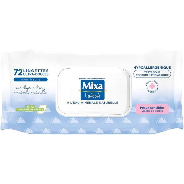 Lot de 12] MIXA BEBE Lingettes au lait de toilette x72 - Cdiscount