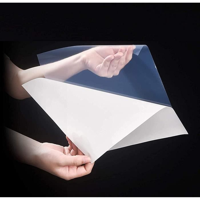 Lot de 25 feuilles de papier autocollant en vinyle transparent imprimable  format A4 (21 x 29,7 cm) étanche pour imprimante à jet d - Cdiscount  Informatique