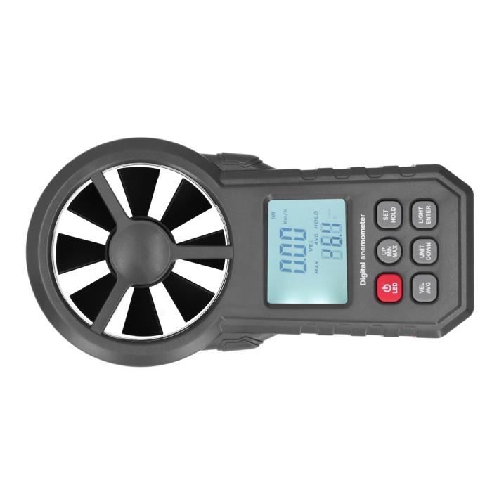 Anémomètre Numérique Portable Avec Sonde à Fil Chaud - Mesure Vitesse Vent, Température, Débit - Tige Télescopique 105 Cm