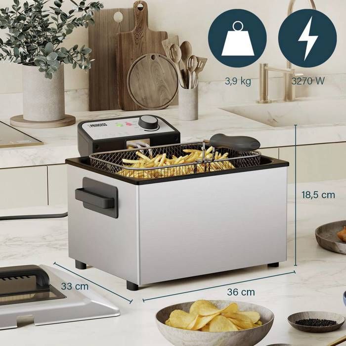 Kalorik Friteuse Numérique 3 Litres En Acier Inoxydable Avec Filtration D Huile 0600090985065