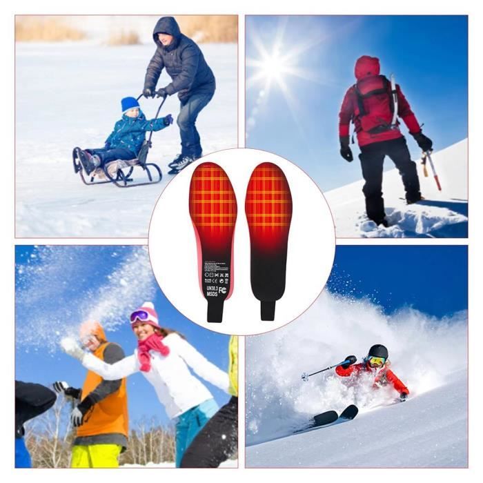 Semelles Chauffantes Rechargeables Sans Fil - Découpables, Télécommande, 3 Températures, Pour Chaussures 35-46, Activités Hiver - 8