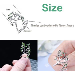 Bague Arbre de vie réglable en acier inoxydable argenté - LaoO Bijoux