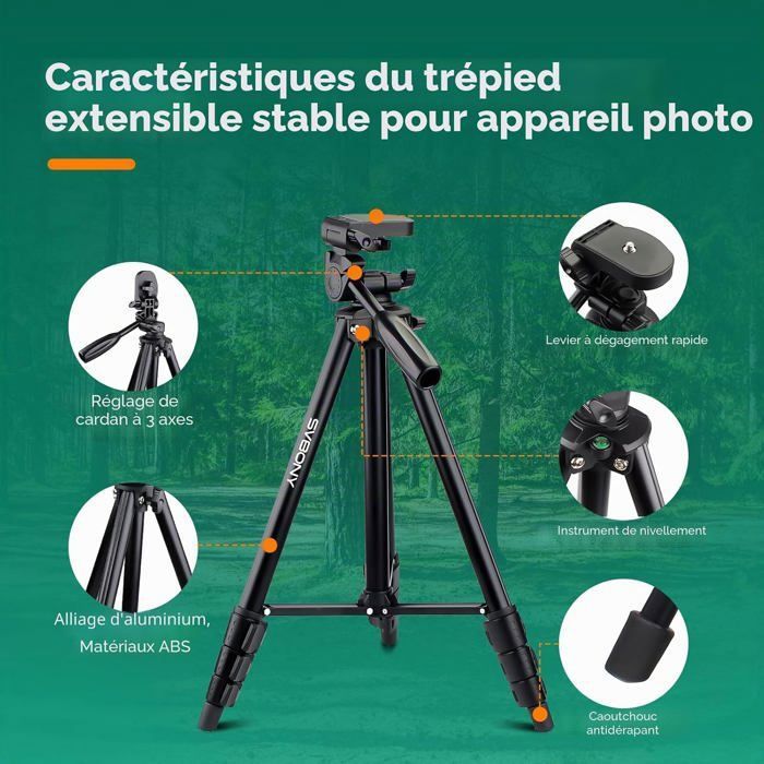 Svbony SV28 25-75x100mm Longue-Vue avec Trépied SV101, Adaptateur ...