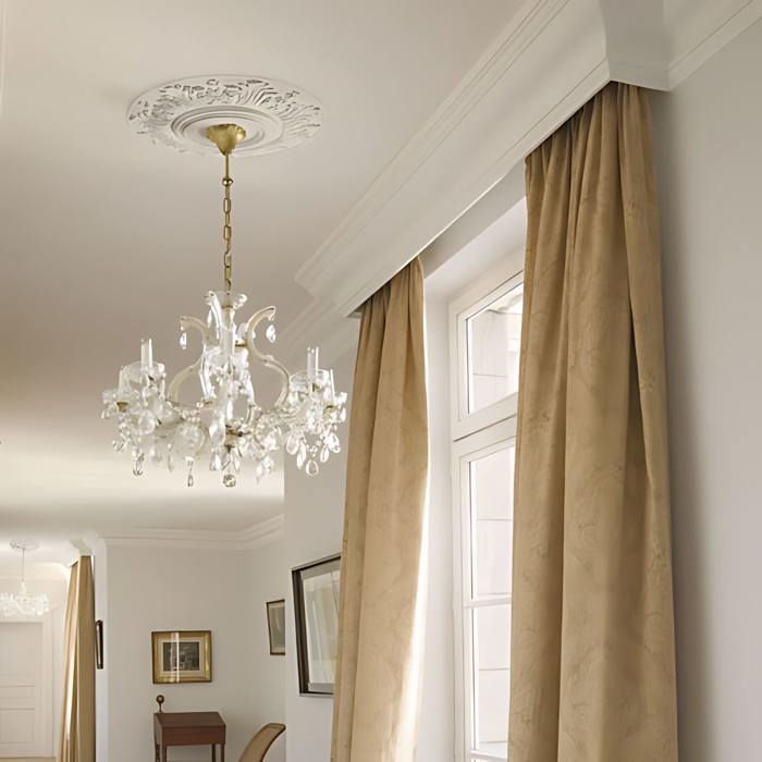 Barre Murale Flexible Orac Decor P8050F LUXXUS, Stuc/frise, 2m, Blanc, Polyuréthane