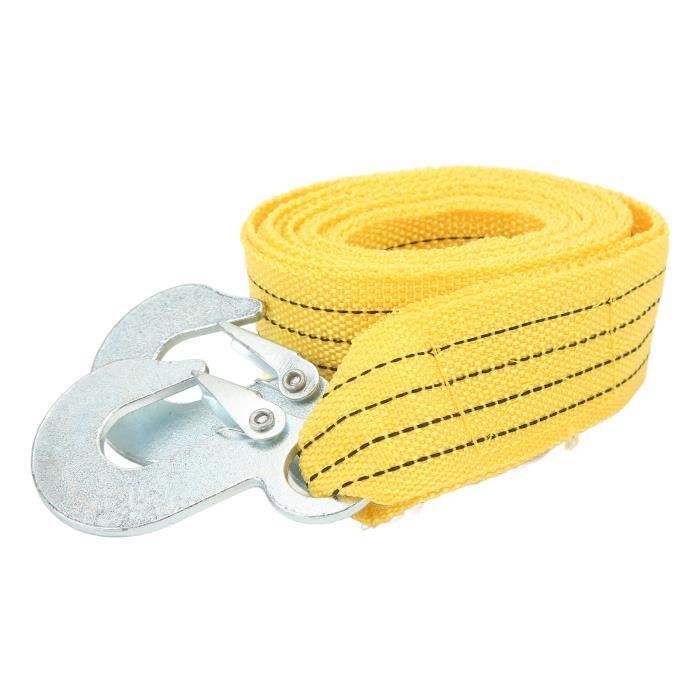 Corde De Remorquage Haute Résistance 5m – Capacité 10 Tonnes, Avec Crochets Et Sac De Rangement, Idéale SUV Et Camionnettes