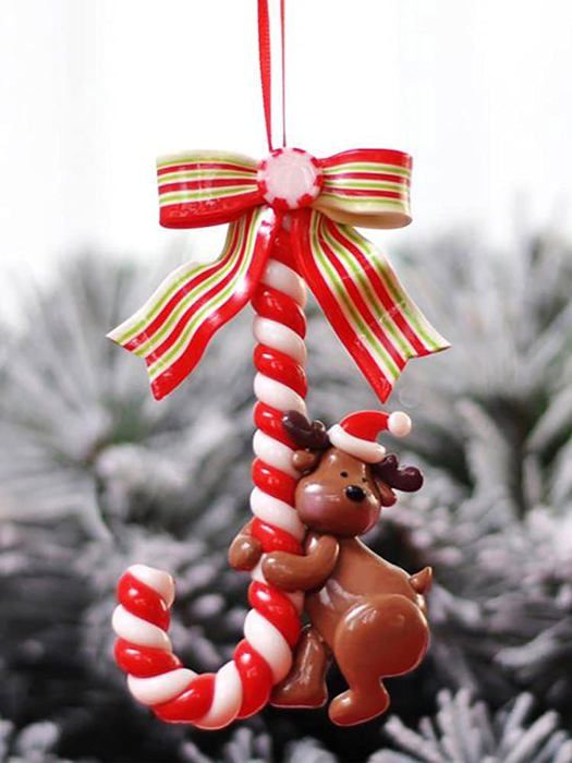 Musique Noel Boule De Noel Rouge Et Blanc Lot De 24 Décorations De Sapin De Noël En Forme De Canne U00e0 Sucre D'Orge - Mini Sucettes Grinch, Bonbons Verts Et Blancs En
