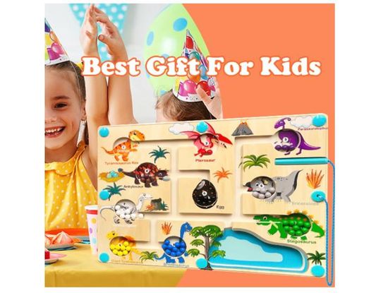 Jouet Montessori Magnétique Labyrinthe Chiffres & Couleurs – Éducatif Bois Pour Enfants 3 4 5 6 Ans