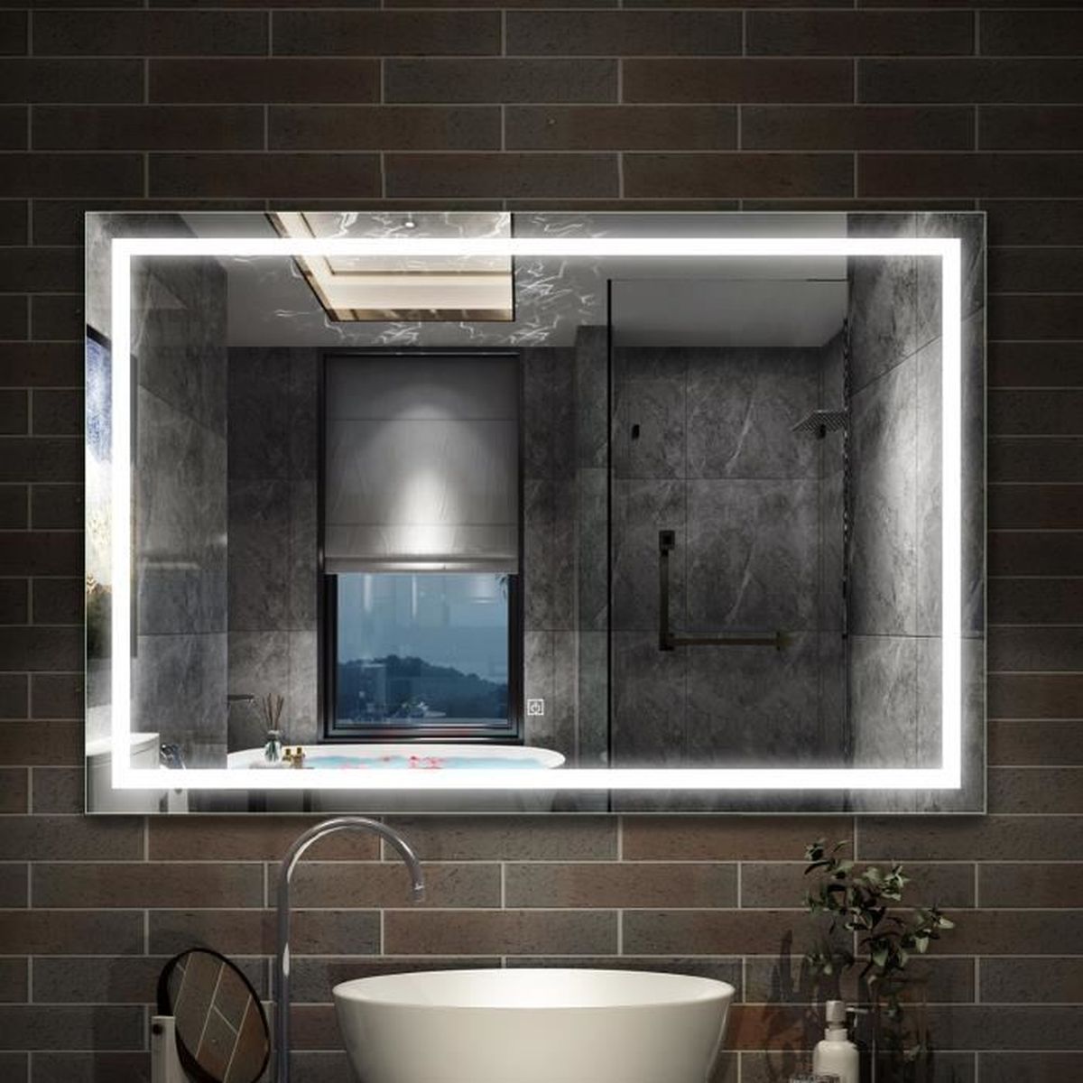 Miroir de salle de bain anti-buée 17x17cm - Achat / Vente miroir Miroir de salle de bain anti-buée 17x17cm - Achat / Vente miroir