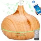 JIATZOCN Diffuseur Huile Essentielle 550ML, Humidificateur D'aromathérapie à Ultrasons avec Parleur Bluetooth BT Minuteur 3h, 7 Couleurs LED