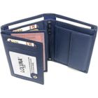 Portefeuille homme / femme cuir avec porte monnaie fermeture eclair, volet 10 cartes, identité, permis, billet Bleu -LOLUNA®