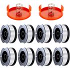 DASINKO 12 Pack Bobine Fil Coupe Bordure Compatible avec Black et Decker Coupe Bordures, A6481 A6485 1.65mm Bobine de Fil Debroussailleuse