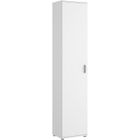 PEGANE Armoire meuble de rangement coloris blanc - Longueur 39 x Profondeur 35 x Hauteur 190 cm