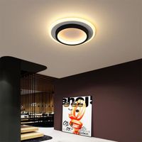 Utoopie LED Plafonnier Moderne, Lampe de Plafond Ronde 40W, Plafonnier en métal Acrylique pour Salon Salle de bain, lumière chaude