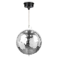 Relaxdays Boule à Facettes 30 Cm Argentée - Accessoire Festif à Suspendre Pour Soirées Et Décoration