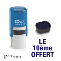 Tampon encreur Le 10eme offert COLOP Printer R17 17mm Mygoodprice bleu