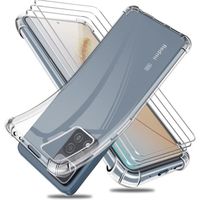 Étui Transparent Souple TPU Anti-Chute avec Trois Verre Trempé pour Xiaomi Poco M4 Pro 5G