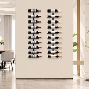 QUIIENCLEE Casier à Vin - Meuble Range Bouteille - Etagère de rangement mural pour 10 bouteilles, Noir