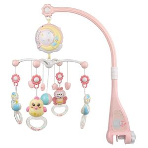 éducation précoce Poussette Musicale Jouet Jouet lit Bell avec télécommande et hochets Suspendus pour Nouveau-néblueGr KDDD Bebe Mobile de lit de bébé Musical avec projecteur et boîte à Musique 