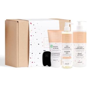 GOMMAGE CORPS Coffret Bain,Gommage Corps 200ml,Crème Corps 400ml
