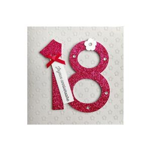 CARTE CORRESPONDANCE Carte De Voeux Glamour - Anniversaire - 18 Ans Ros