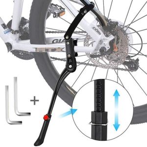 noir Kickstand réglable pour vélos à vélo de 20 po à 27 po 700C