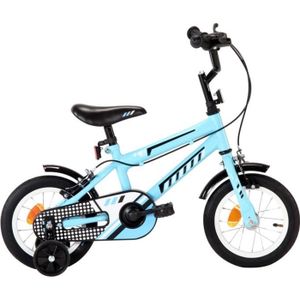 VÉLO ENFANT NEW - Market Vélo pour enfants Contemporain de 4-6 ans 12 pouces Noir et bleu®TYZAXW®