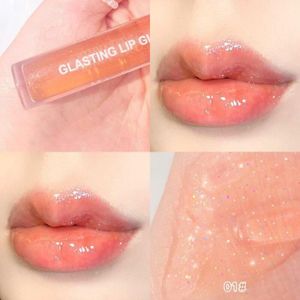 GLOSS A01-Huile de soin pour les lèvres, liquide, brillant à lèvres, brillant à paillettes, hydratant